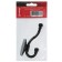 Hook furniture tundra TKD032, two -rod, black metallic