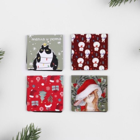 New Year. Magnetic bookmarks in the postcard "For Cozy Reading", 4 pcs-2