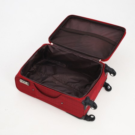 Small suitcase 24 "on lightning, code castle, with extension, red color-8