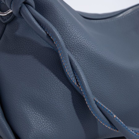Bag Cross-Bodi with a zipper, blue color-3