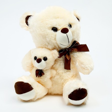 Soft toy "Bear with the baby"
