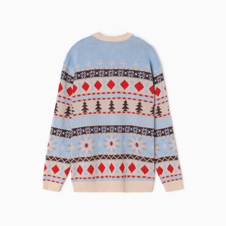 New Year. Knitted children's katan scandinavia size 32 (110-116 cm), blue-11