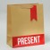 Gift package, packaging, "Gift", Ml 23 x 27 x 11.5 cm