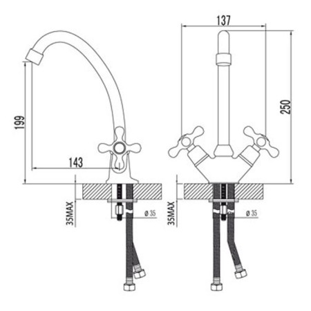 Lemark Standard LM2104C kitchen mixer-1
