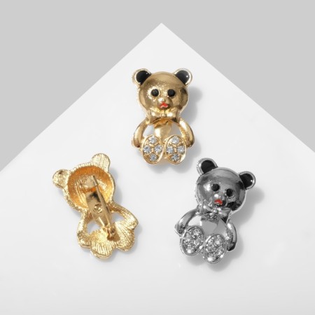 Brooch "Bear", color mix (indivisible packing 12 pcs., Price per pcs.)-2