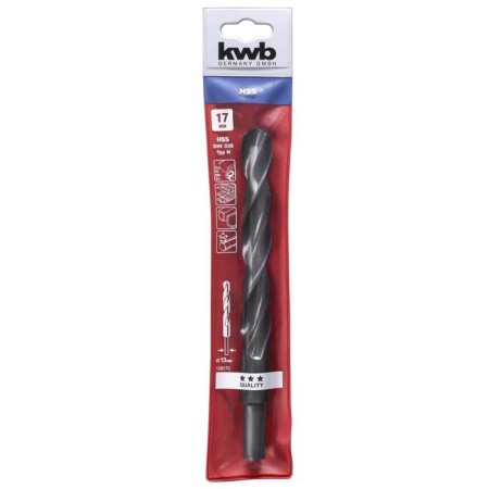 KWB metal drill, 17x184 mm, reduced shank 13 mm, steel HSS-R-1