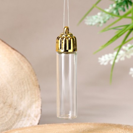 The basis for creativity and decor "A bottle with a suspension on the lid", 6 ml, color gold