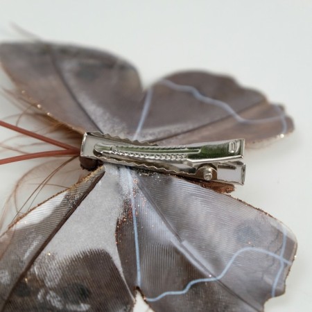 Butterflies for decor and floristry, on the clothespin, plastic, brown, mix, 5 cm and 8 cm-2
