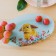 Glass oval shade "Rabbit", oval, 24.5 × 15 cm