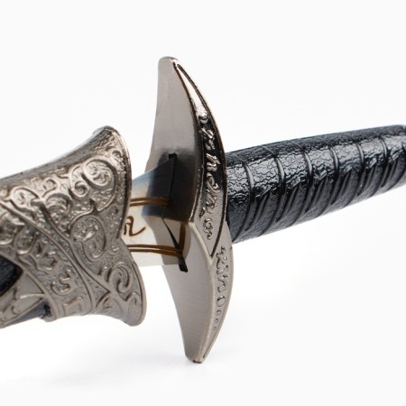 Souvenir sword "Say", a blade with a bend on a scabbard twisted patterns, black/silver, 28cm-4