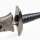 Souvenir sword "Say", a blade with a bend on a scabbard twisted patterns, black/silver, 28cm