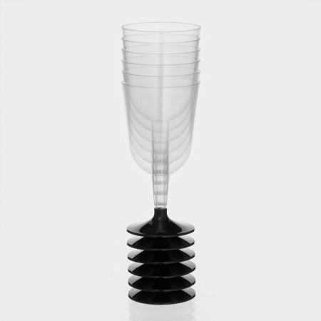 Plastic disposable glass for wine, 200 ml, transparent color-13