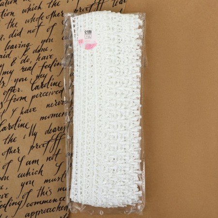 Lace Hipure, 20 mm × 14 ± 1 m, white color-2