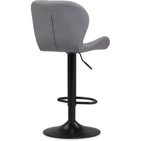 Baric stool Trio metal/eco -leather, black/gray 48x52x86 cm-3