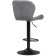 Baric stool Trio metal/eco -leather, black/gray 48x52x86 cm