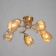 LUSTER "LOIS" 5x40W E27 gold 54x54x22cm