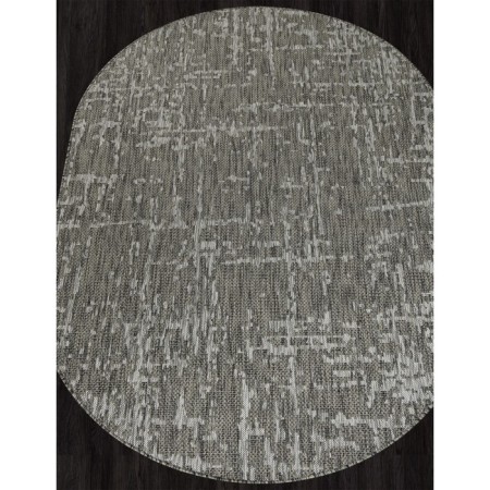 Oval Merinos Kair, size 100x200 cm, Gray color-1