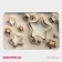 House rug of the share "Stars 3D", 38 × 58 cm, beige color