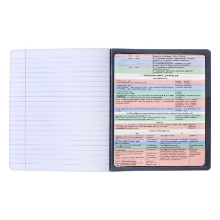 Subject notebook, 48 sheets, ruler, Russian Erichkrause "Chubrik", plastic cover silk-screen covers, Blok Offset 100%, information block-8