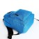 School backpack of textiles with lightning, external pocket, blue color