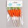 Skewers "carrots", set 6 pcs, color orange