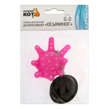 Bath plug with a toy "Osminog", d = 40 mm, PVC, metal, lilac-6