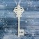 Christmas tree decoration "White Key" 15x4.5 cm, mix, white