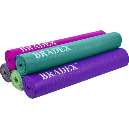 Коврик для йоги и фитнеса Bradex, 173х61х0,3 см, бирюзовый-10