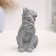 VAZ - Pencil "Cat with a bow" 15x12x10cm, gray
