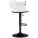 Barrier stool Lotus metal/velor, black/white 52x50x87 cm
