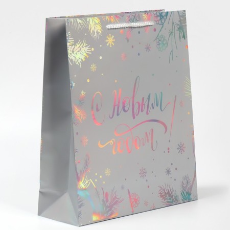 The holographic vertical package “Bright New Year”, 26 x 32 x 9 cm, New Year-2