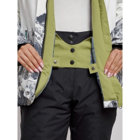 Ski costume female winter, size 48, white color-9