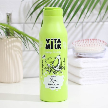 Hair shampoo, vitamilk, mousse, olive and avocado, 400 ml
