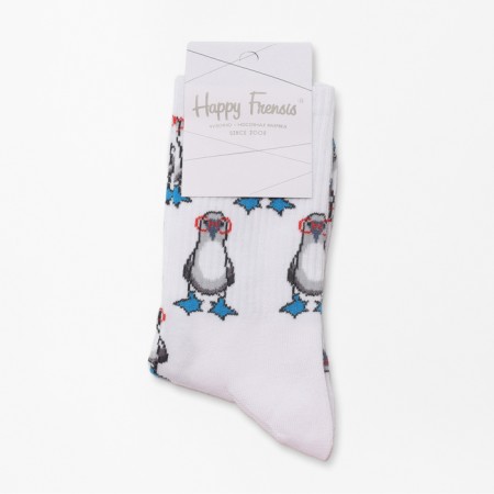 Socks "Fashion Penguin", white color, size 23-27 (38-41)-2