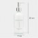 Soap dispenser, glass, white