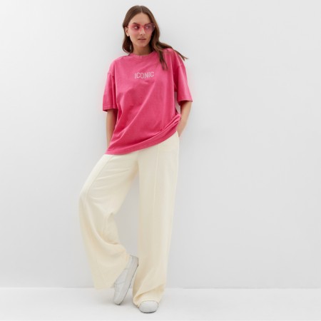 Women's T -shirt Mist icon made of boiled cotton, p. M, pink-3