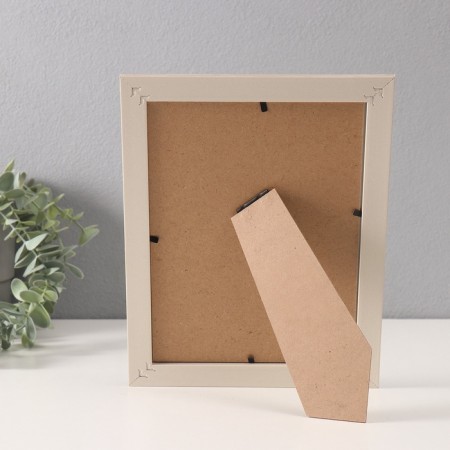 Photo frame plastic 15x20 cm "Basket weaving" white 18.4x23.4 cm-3
