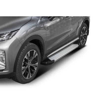 Thresholds for the "Silver" Rival for Mitsubishi Eclipse Cross 2017-N., 180 cm, 2 pcs., Aluminum, F180al.4007.1