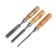Set of chisels scrap, wooden handle, 6-12-18 mm