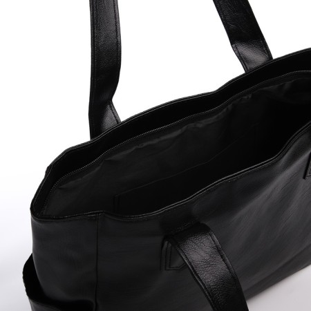 Female bag, on a zipper, black color-4