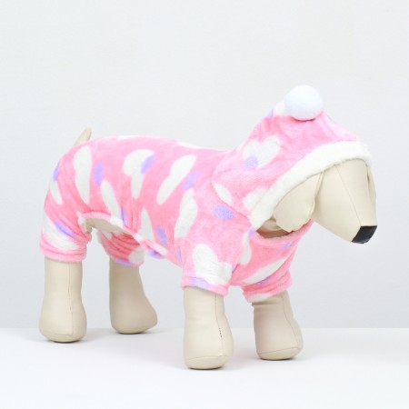 Assumes "Love" with a hood, size S (DS 25 cm, OG 35 cm, Osh 25 cm), pink-2