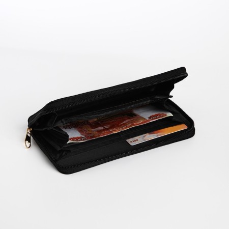 Women's wallet with lightning, black color-3