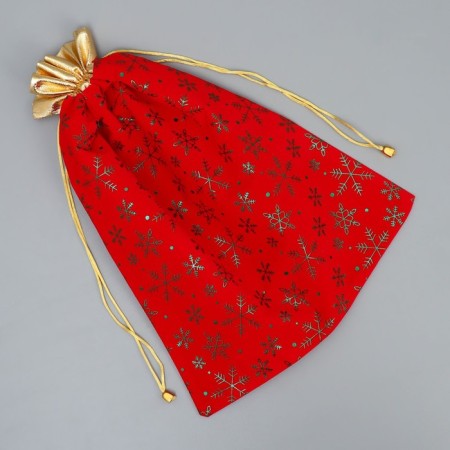 Bagon Gift suede “Gifts”, snowflakes, embossing, 30 x 40 cm +/- 1.5 cm, New Year-4