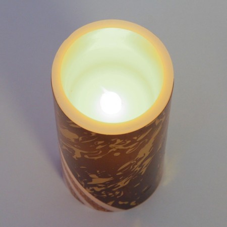 Electronic candle "Black with gold", 5 x 10 cm-3