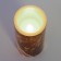Electronic candle "Black with gold", 5 x 10 cm