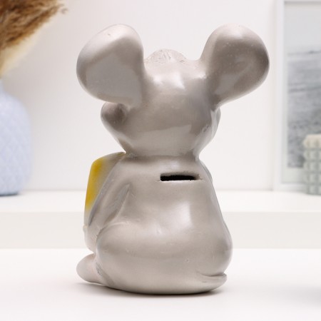 Piggy bank "Mouse with cheese" average, 11x15x19cm-2
