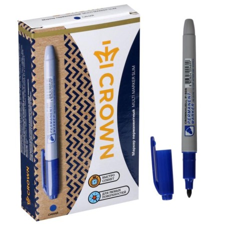 Permanent marker 2.0 mm, Crown P-505, blue