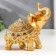 Souvenir Polystone "The Golden Elephant in the rich Popon" 11x5x9 cm