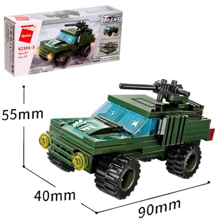 Designer military zone "Battle Transport", 8 types, mix-3