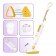 Steam mop KitFort KT-1048-1, 1300 W, 360 ml, cord 4.9 m, white-yellow